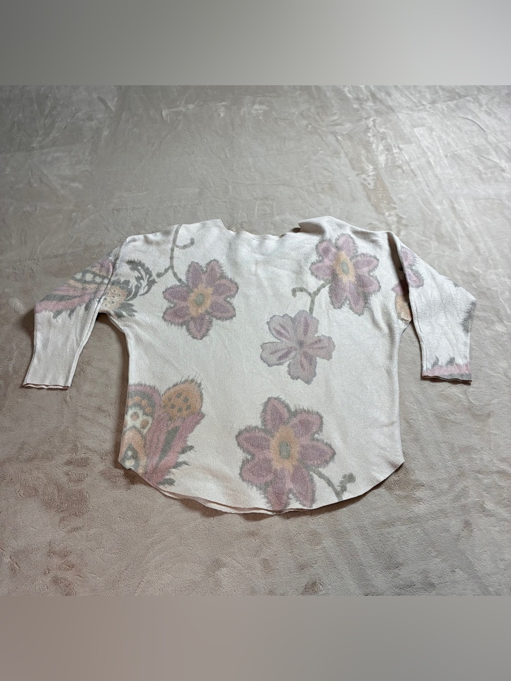 Sioni Floral Dolman Sleeve Sweater Boho Cottagecore Women’s Small Top